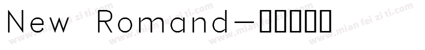 New Romand字体转换